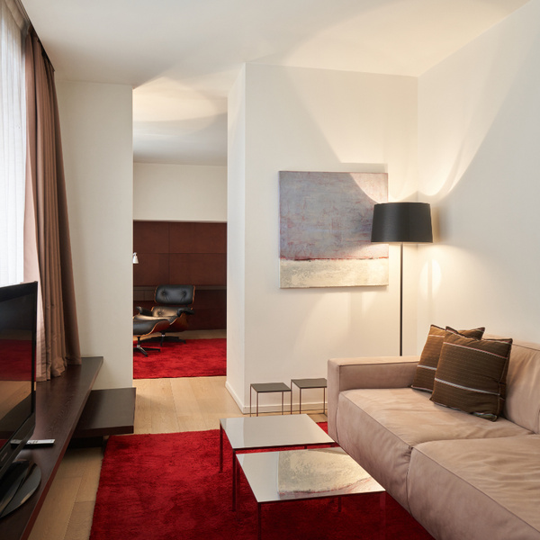 Living room of the bedroom at the Mercer Hotel Casa Torner i Güell